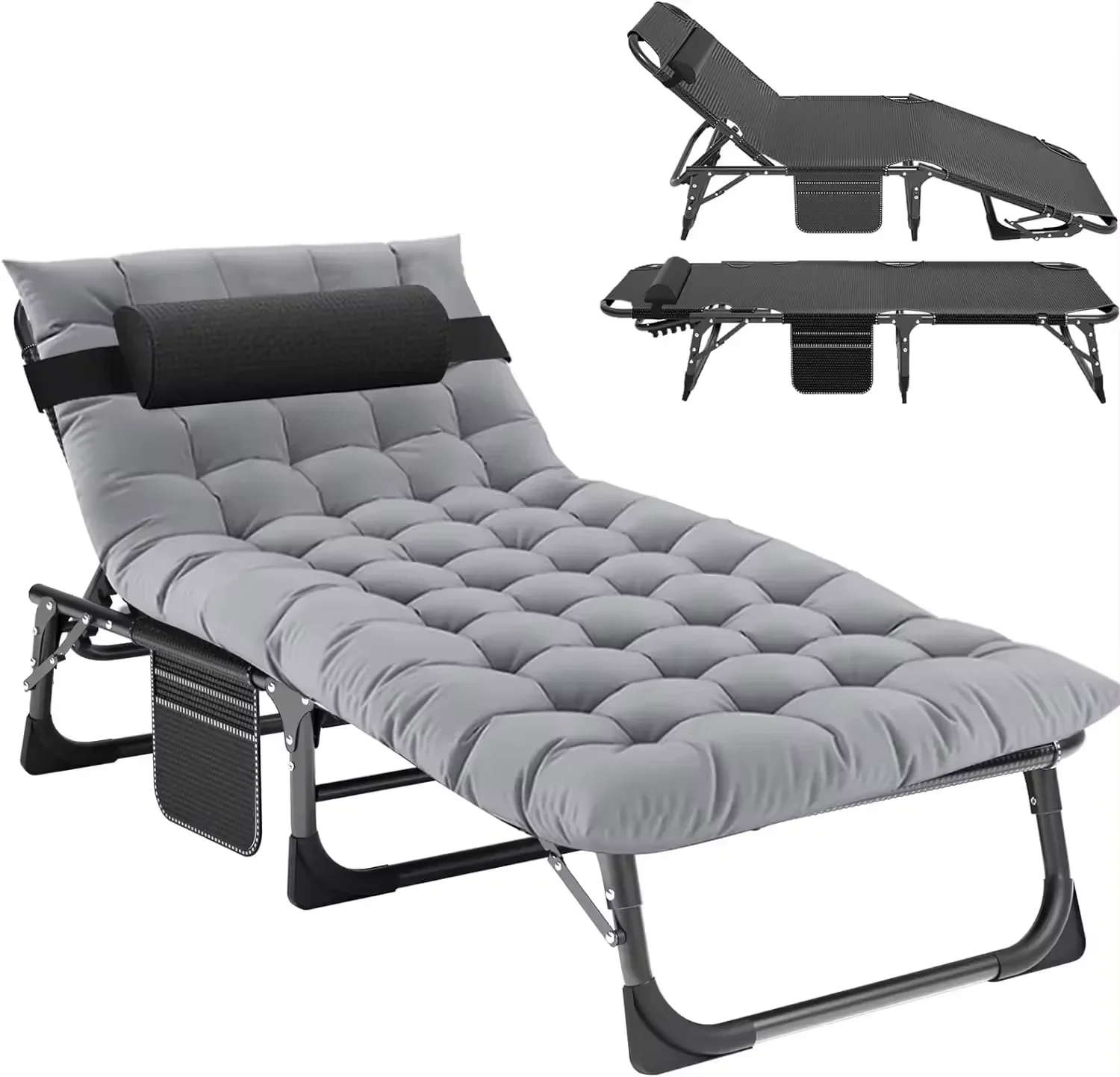 Outdoor Furniture Wood - 2026 Lettino Pieghevole Portatile con Posizioni