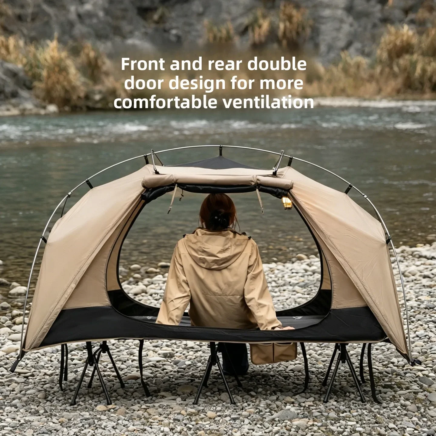 Outdoor Daybed Furniture - MOUNTAINHIKER Tenda da Campeggio con Letto,